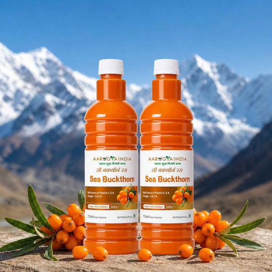 Combo Pack Aarogya Sea Buckthorn Juice 750ML – Nature's Daily Boost for Immunity, Heart, and Skin Health (Copy)