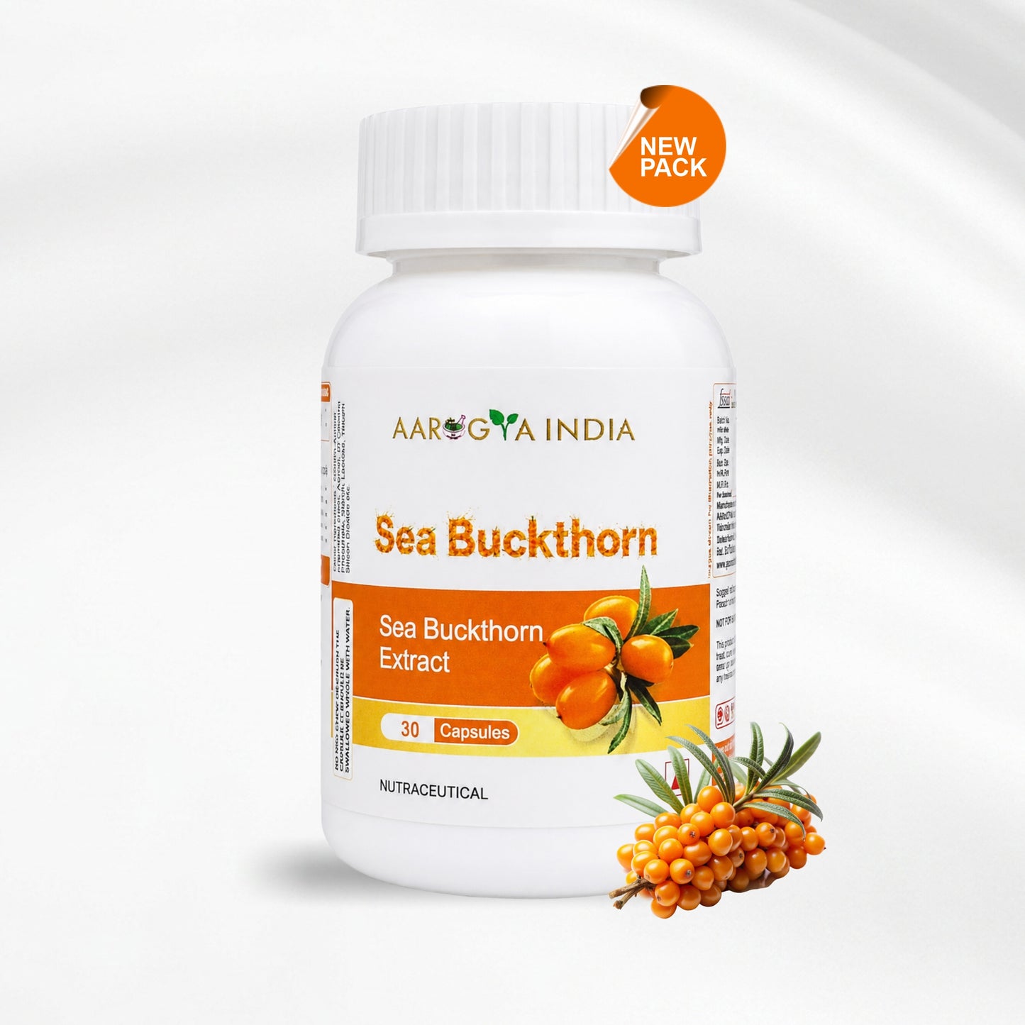 Sea Buckthorn Capsules | Sea Buckthorn Extract For Immunity, Liver, Heart, Skin & Energy Support | Rich in Omega 3, 6, 7 & 9 with Vitamin C & E | Super Antioxidant Wellness