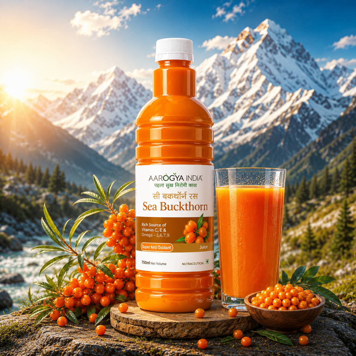 Sea Buckthorn Wellness Combo: Boost Your Health with Juice & Capsules