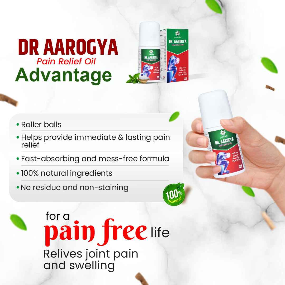 Aarogya India Dr. Aarogya Pain Relief Oil | Oil for Joint and Muscular Pain Relief | 50 ML (50 ml)