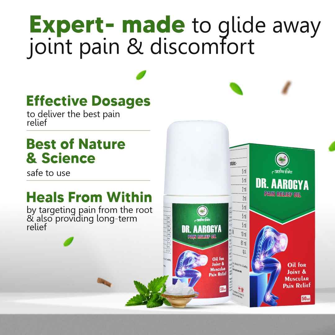 Aarogya India Dr. Aarogya Pain Relief Oil | Oil for Joint and Muscular Pain Relief | 50 ML (50 ml)