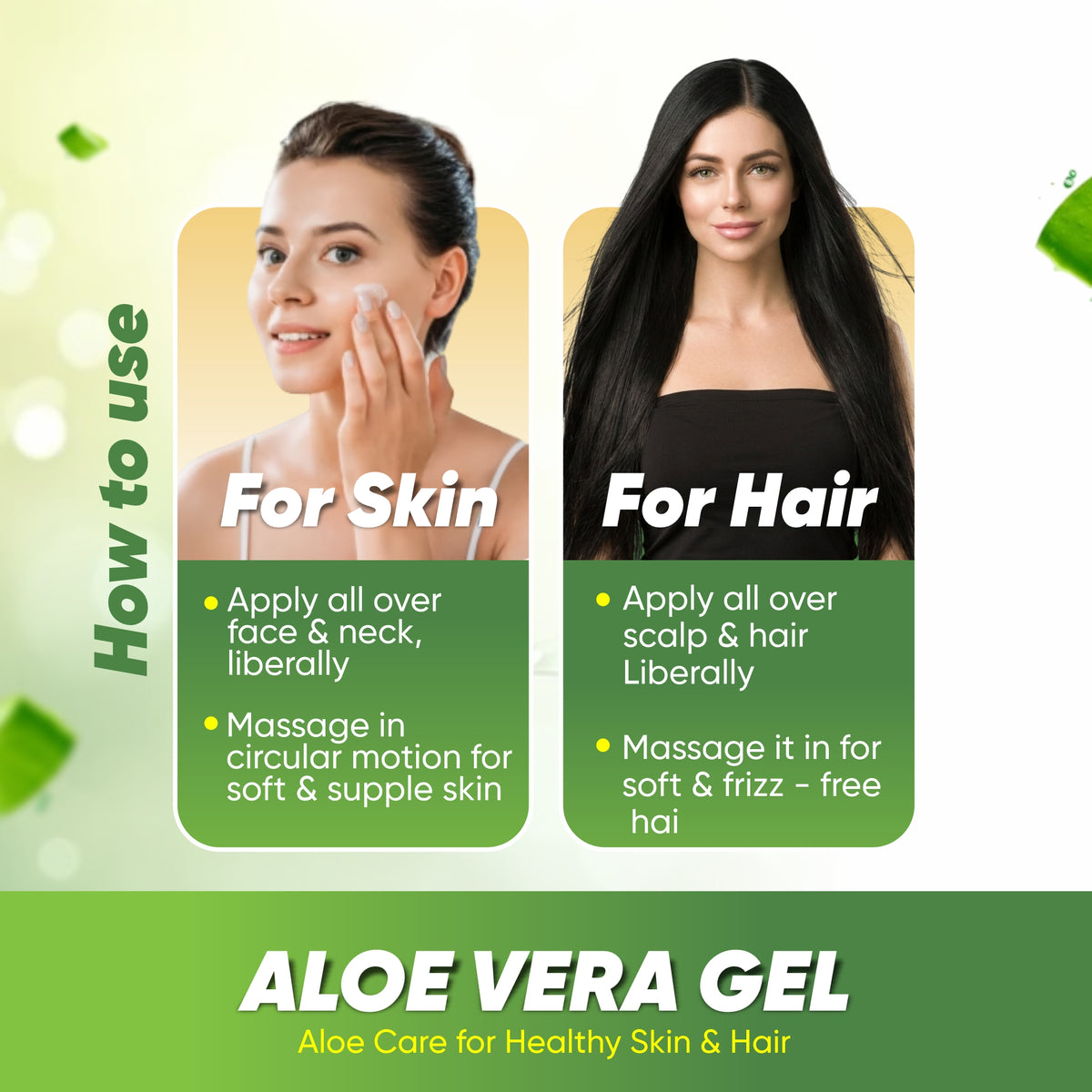 Combo Pack  Pure Aloe Vera Gel & Kumkumadi Facewash for Face, Body & Hair | Hydrates, Soothes & Refreshes Skin | Lightweight Non-Greasy Formula for Daily Moisturizing Care | 100 ml
