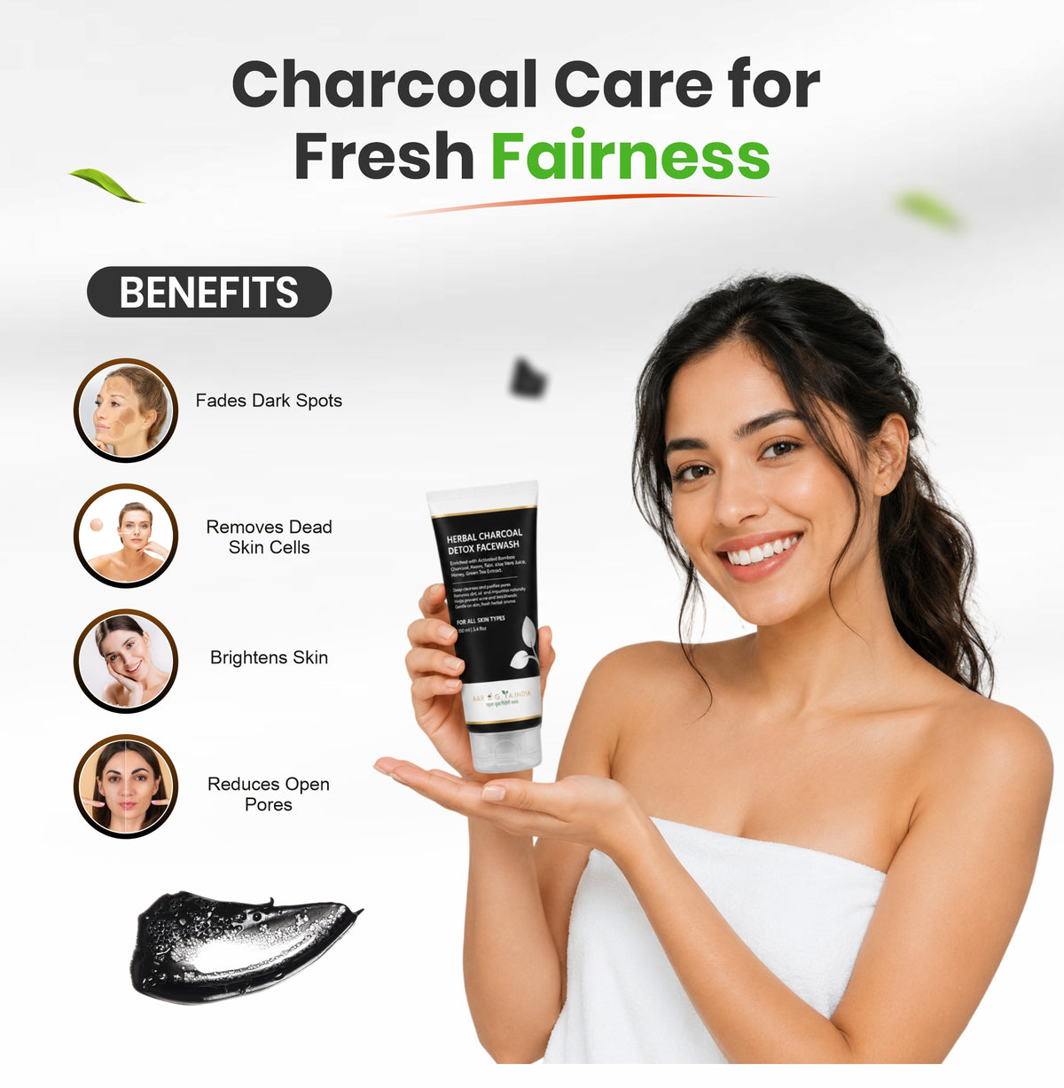 Combo Activated Charcoal Face Scrub and Kumkumadi facewash for Deep Pore Cleansing Removes Dirt Excess Oil and Daily Impurities Gentle Exfoliating Formula for Smooth Refreshed Looking Skin Suitable for Men and Women 100 ml