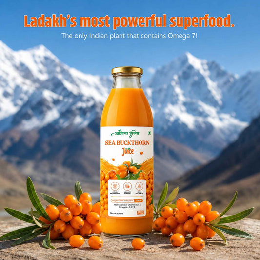 Aarogya Sea Buckthorn Juice 500ML – Immunity Booster, Gut, Heart, and Skin Health Premium Pack