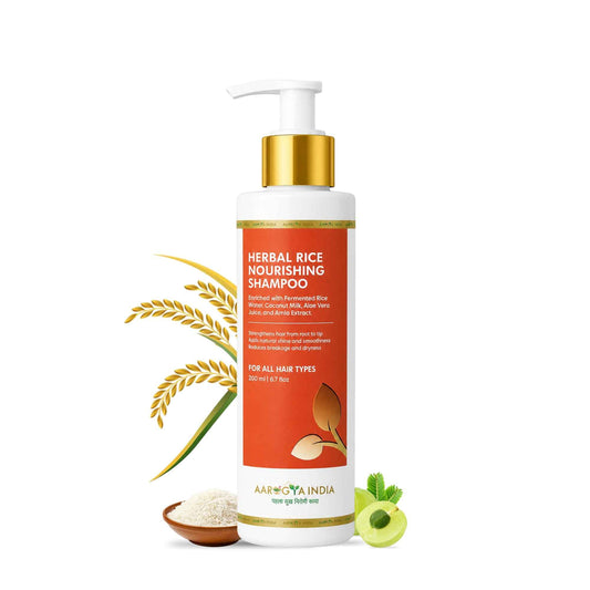 Herbal Rice Water Nourishing Shampoo | Rice Water and Herbal Extracts Nourishes and Conditions Hair for Soft Smooth and Healthy Looking Hair | Suitable for All Hair Types pack of 2