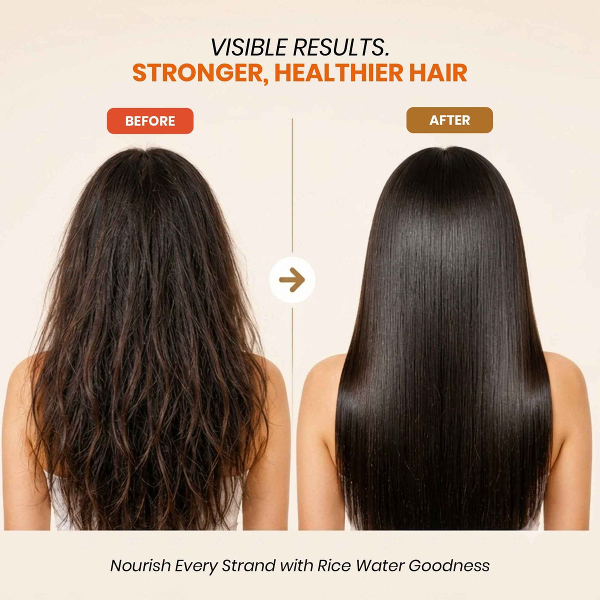 Herbal Rice Water Nourishing Shampoo | Rice Water and Herbal Extracts Nourishes and Conditions Hair for Soft Smooth and Healthy Looking Hair | Suitable for All Hair Types pack of 2